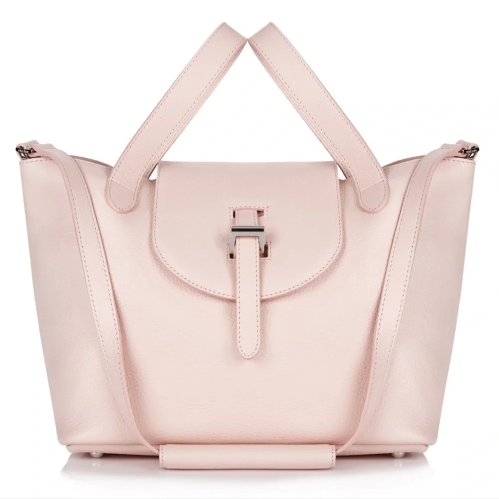 Meli Melo Dusty Pink Medium Thela Bag With Shoulder Strap
